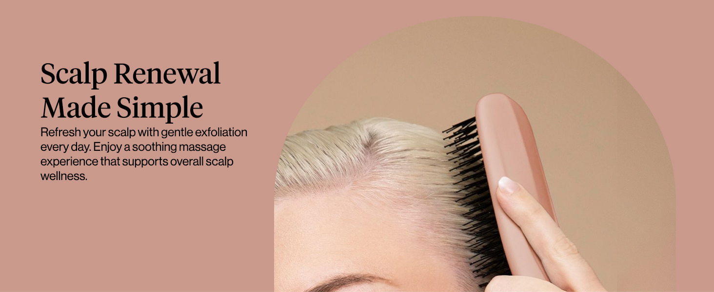 Kitsch Scalp Renewal Brush - Exfoliating & Scalp Massager for Hair Growth, Gentle Head Massage Brush to Remove Buildup, Boost Circulation & Relaxing Head Scrubber for Washing Hair - Terracotta