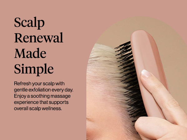 Kitsch Scalp Renewal Brush - Exfoliating & Scalp Massager for Hair Growth, Gentle Head Massage Brush to Remove Buildup, Boost Circulation & Relaxing Head Scrubber for Washing Hair - Terracotta