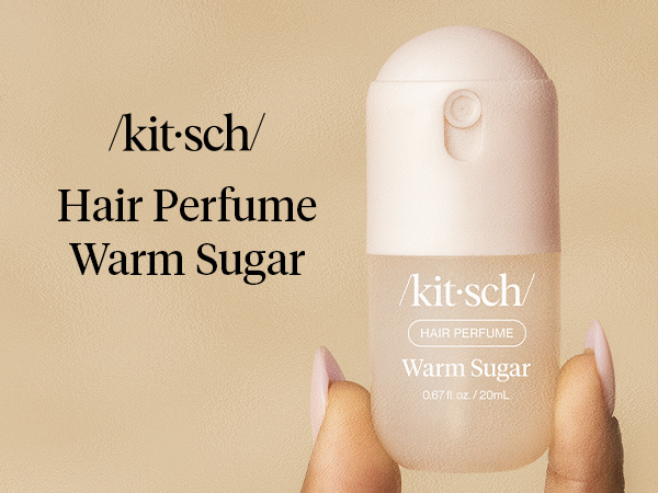 Kitsch Hair Perfume for Women - Warm Sugar | Clean, Deodorizing & Patented Odor-Eliminating Technology Hair Spray & Body Mist - Freshen Hair, Body & Pillows - Pink Grapefruit & Vanilla Scent - 20mL