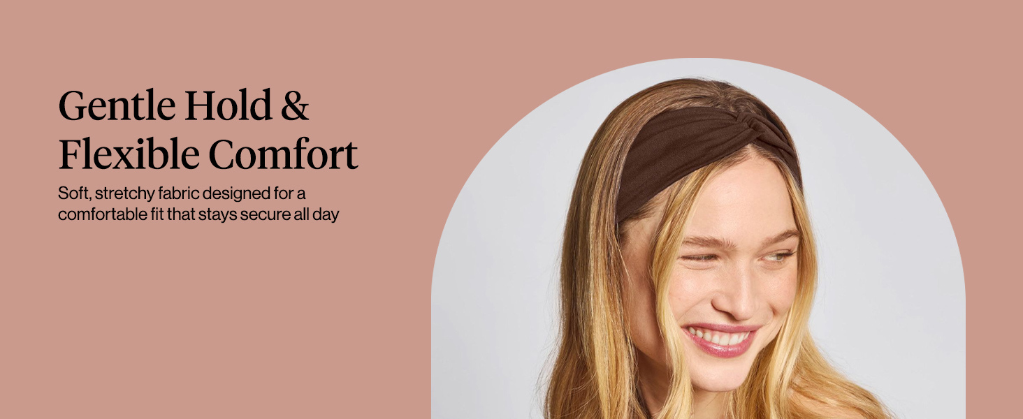 Kitsch Wide Headbands for Women Non Slip - Rosewood, 2pcs - Running Headbands for Girls, Ideal for Working Out, Yoga, Gym, or Lounging – Stretchy Head Bands – Fashion Hair Accessories