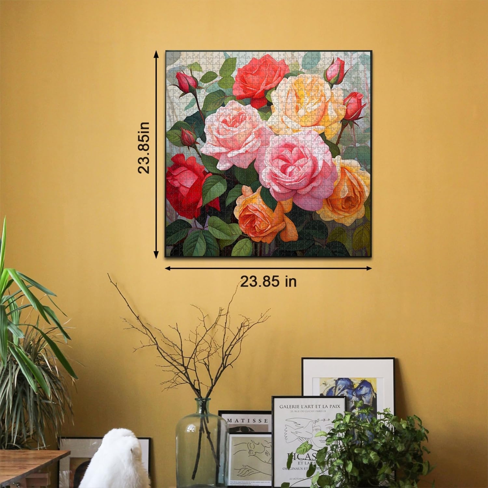 PICKFORU 1000 piece puzzle for adults Vintage flower: Rose art puzzles for adults 1000 pieces flowers comes with an exquisite packing box and a high-resolution poster.