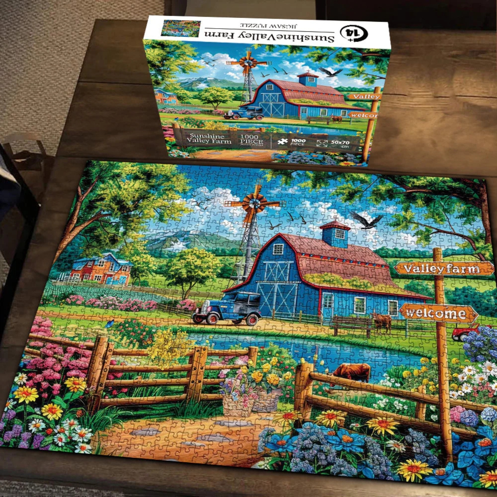 Sunshine Valley Farm 1000 Piece Jigsaw Puzzle for Adults