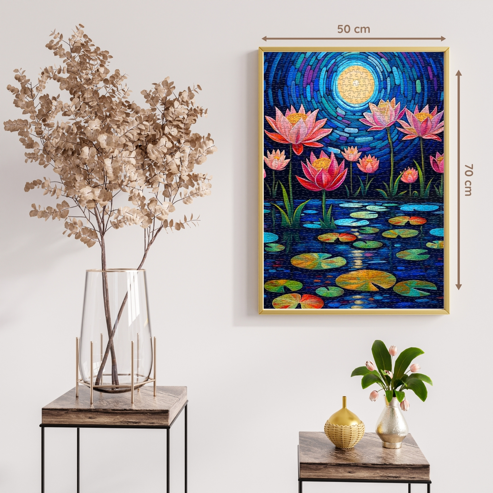 Moonlit Blossoms 1000 Piece Jigsaw Puzzle for Adults as Wall Art