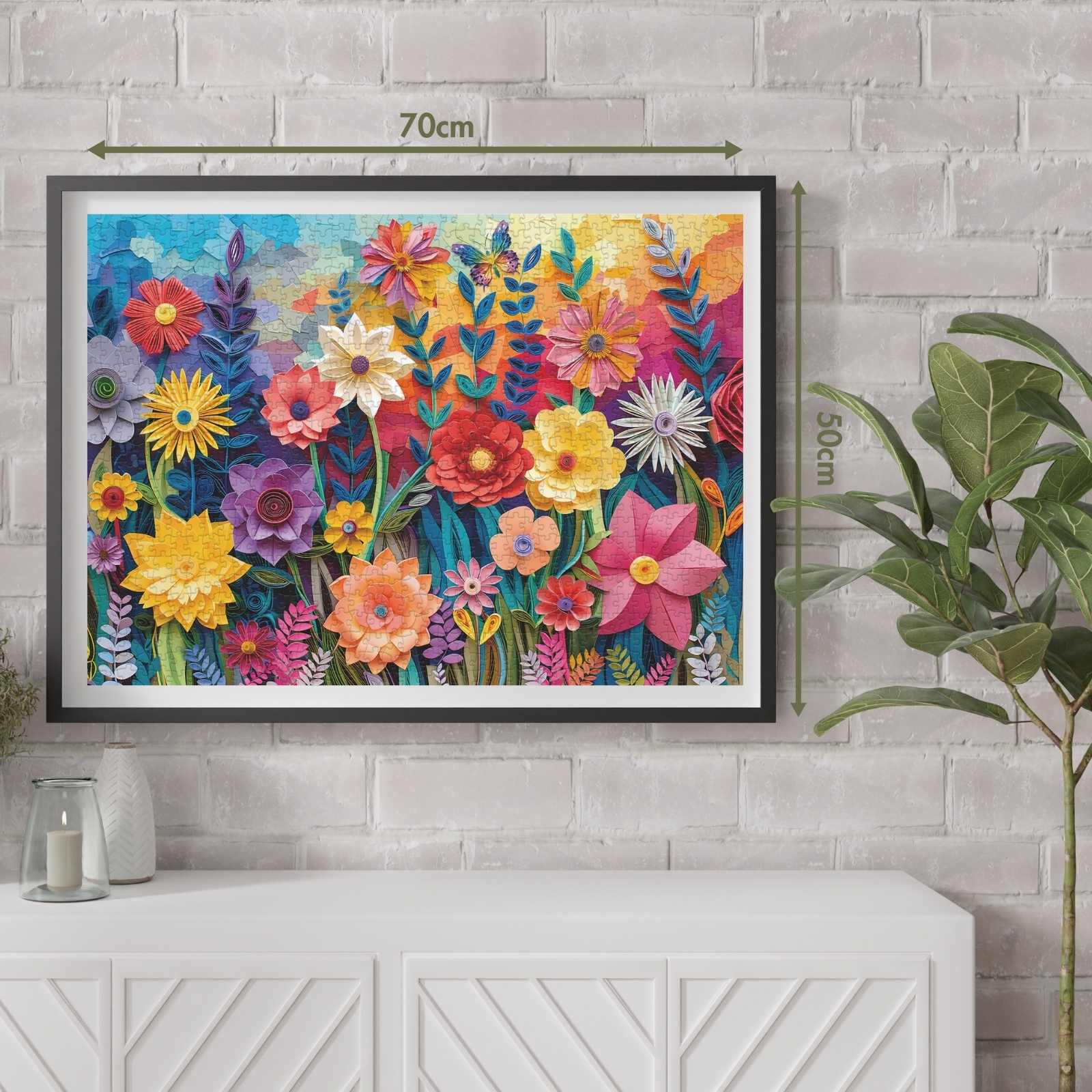 Colorful flower 1000 piece jigsaw puzzle - This colorful flower puzzle is themed around exquisite artistic flowers. The colors of the flowers are diverse, from bright red to soft pink, each shining with its own brilliance, like a treasure in the garden.