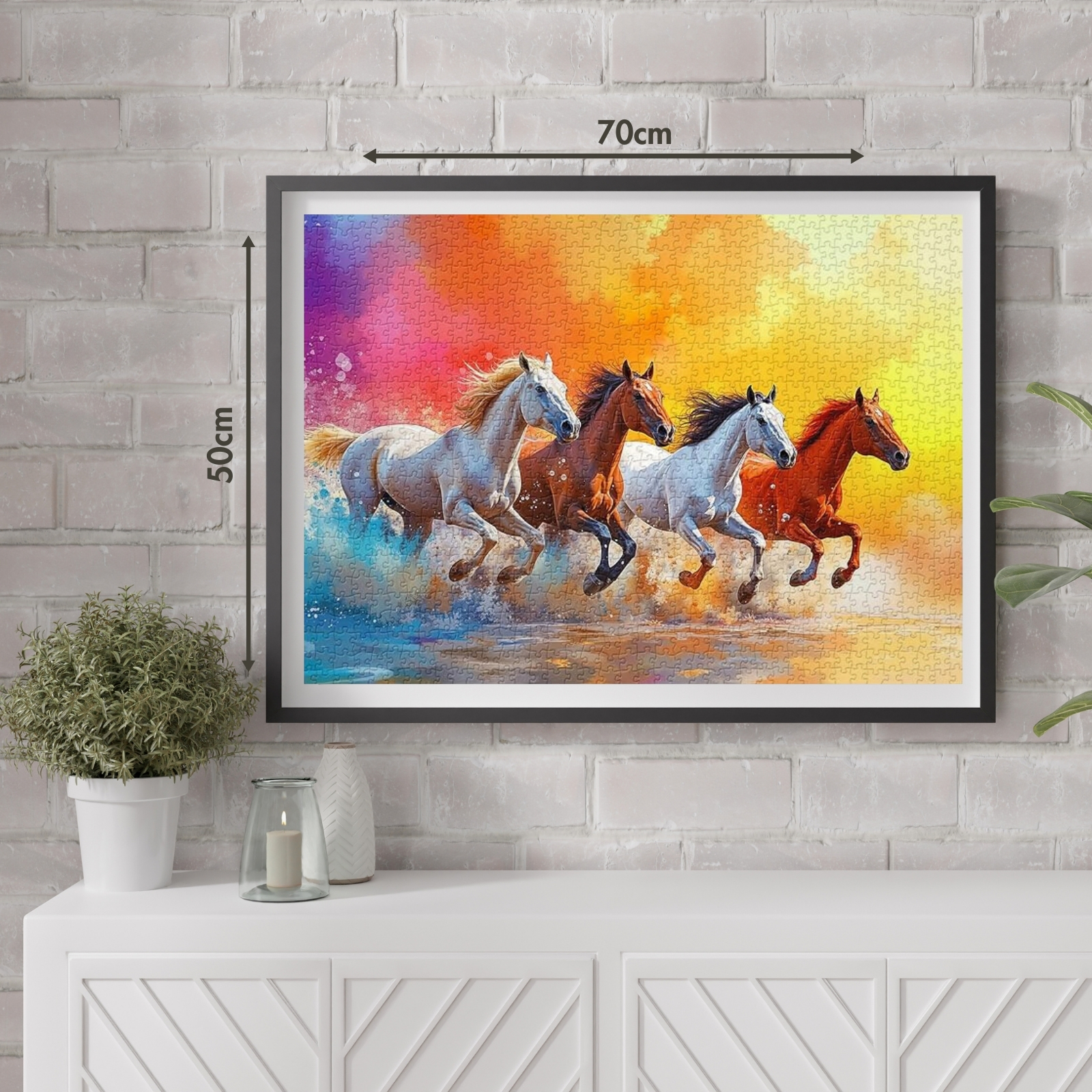 Rushing colors 1000 piece jigsaw puzzle for adults - Embark on a journey through Rushing Colors, a world where each piece bursts with energy and excitement. Let the dynamic design of this puzzle sweep you away into a whirlwind of hues and patterns, igniting your creativity and joy.
