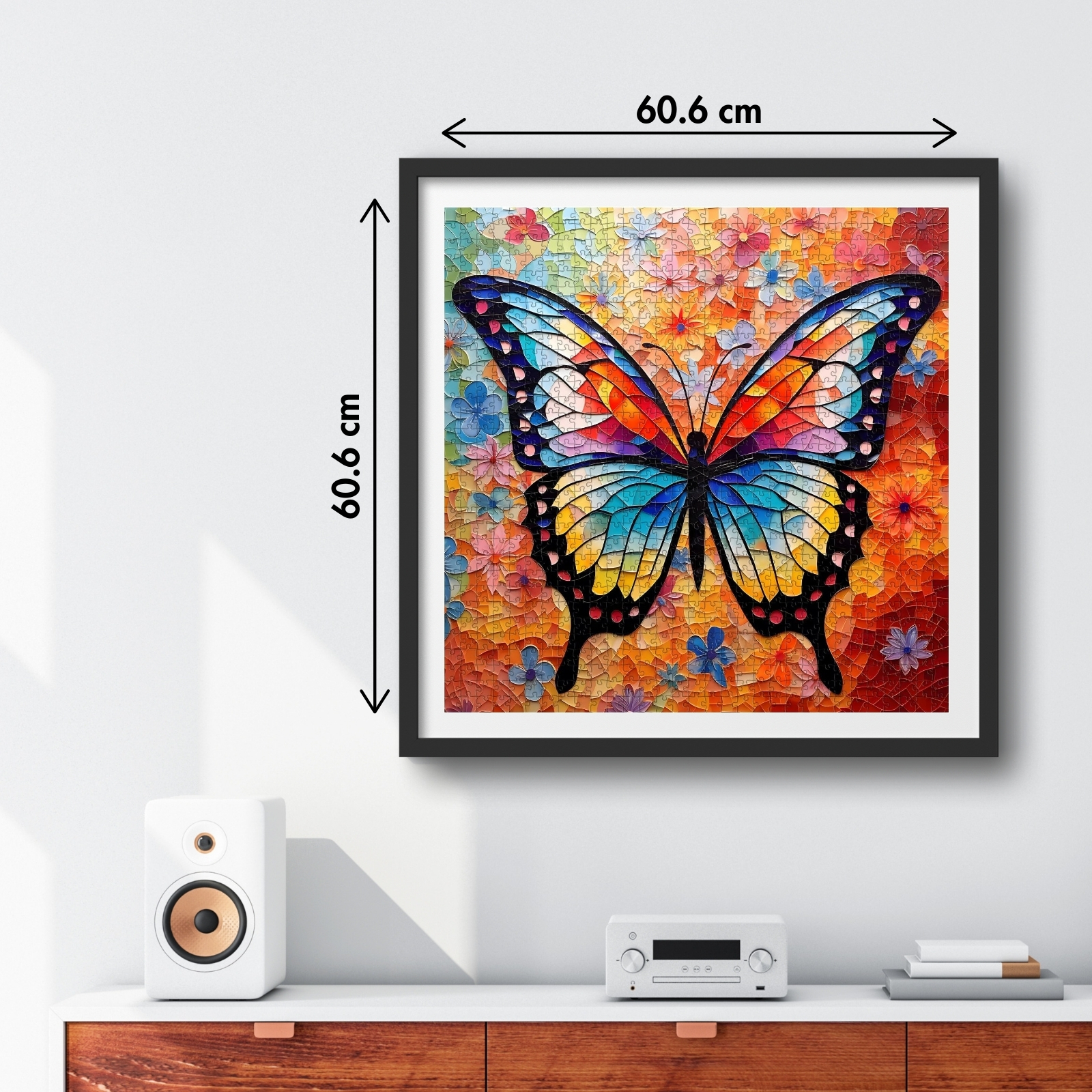 Mosaic Butterfly Art 1000 Piece Jigsaw Puzzle for Adults