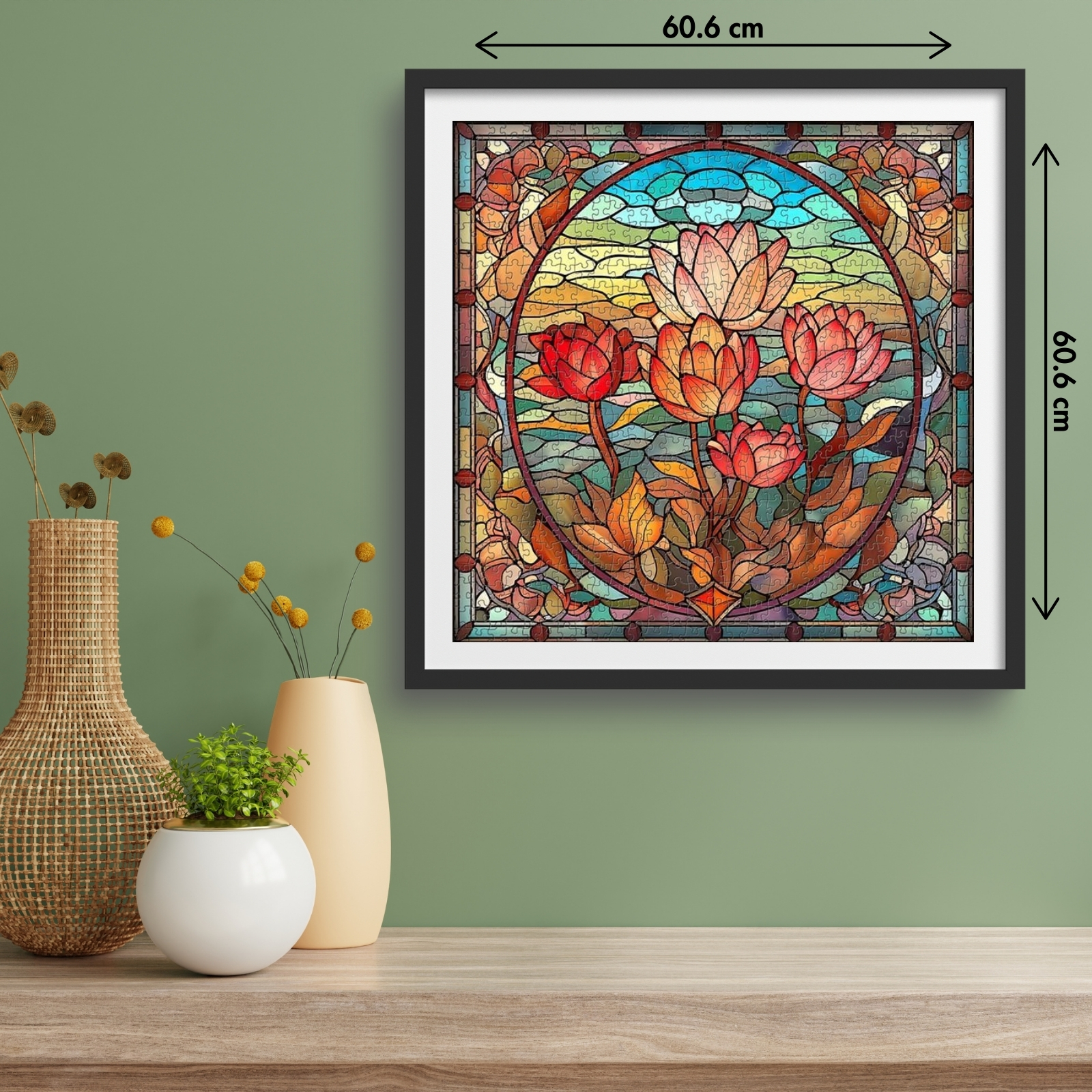 Artistic Florals 1000 Piece Jigsaw Puzzle for Adults: Home wall art