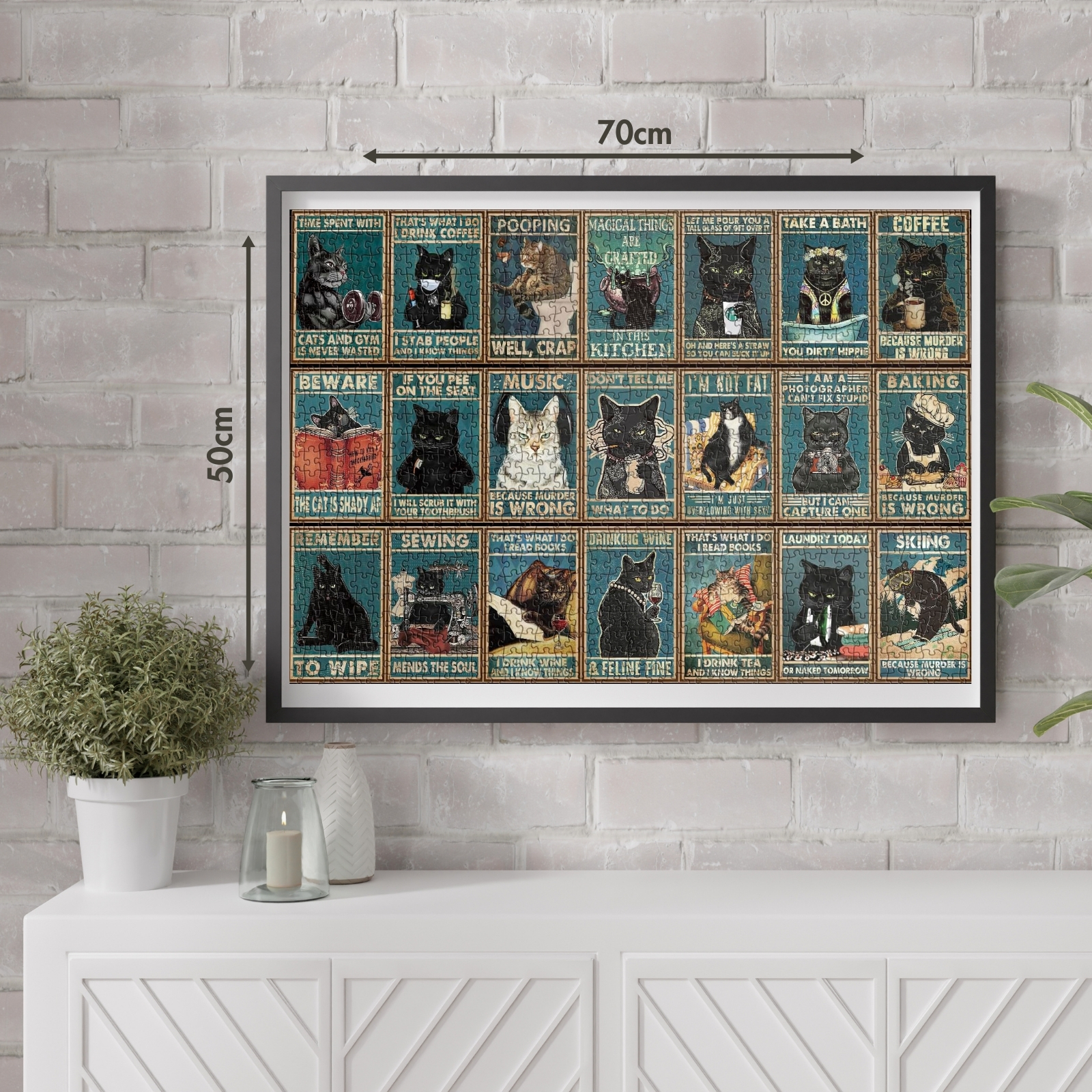 Whimsical Cat 1000 Piece Jigsaw Puzzle for Adults