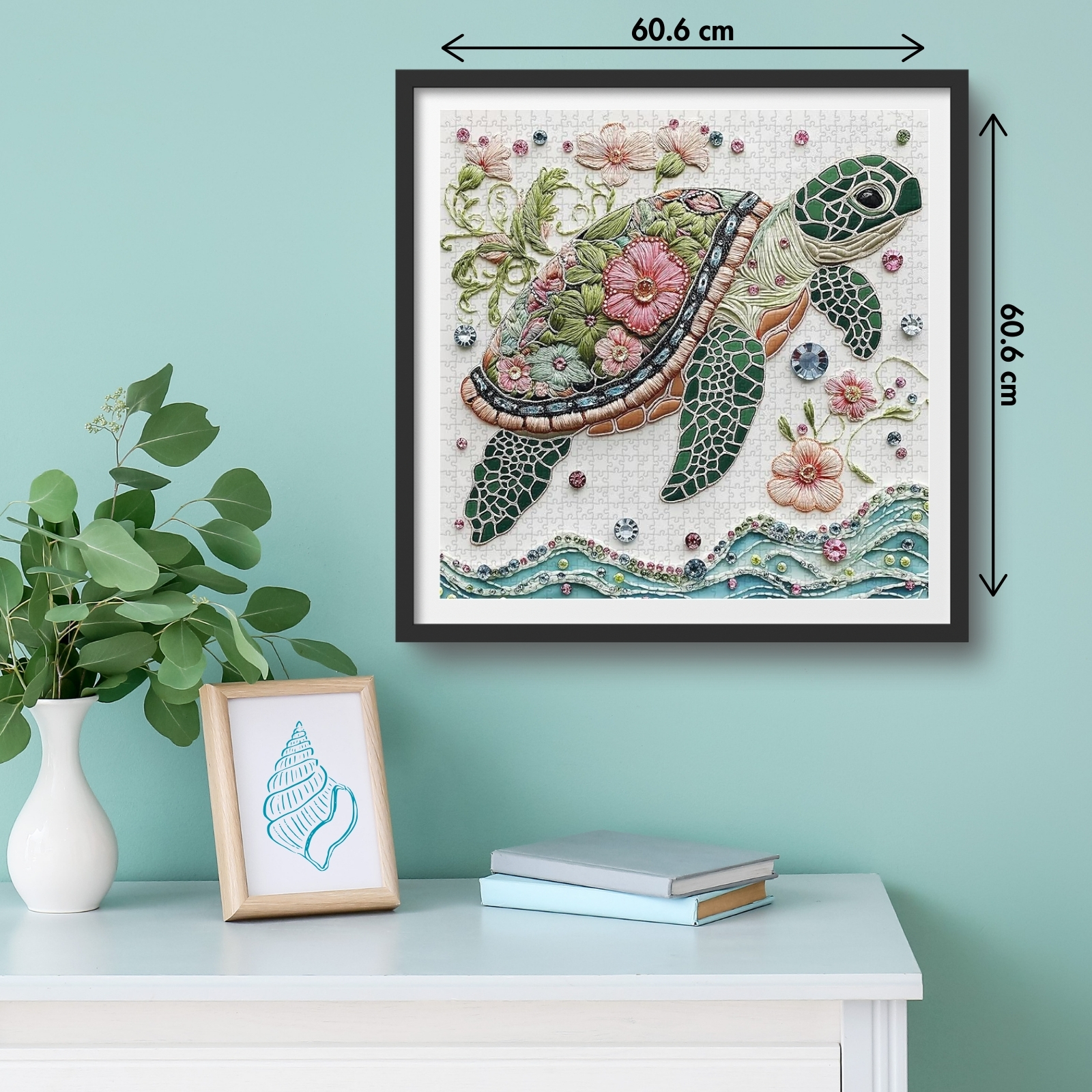 Wave Spirit 1000 piece jigsaw puzzle - Framed