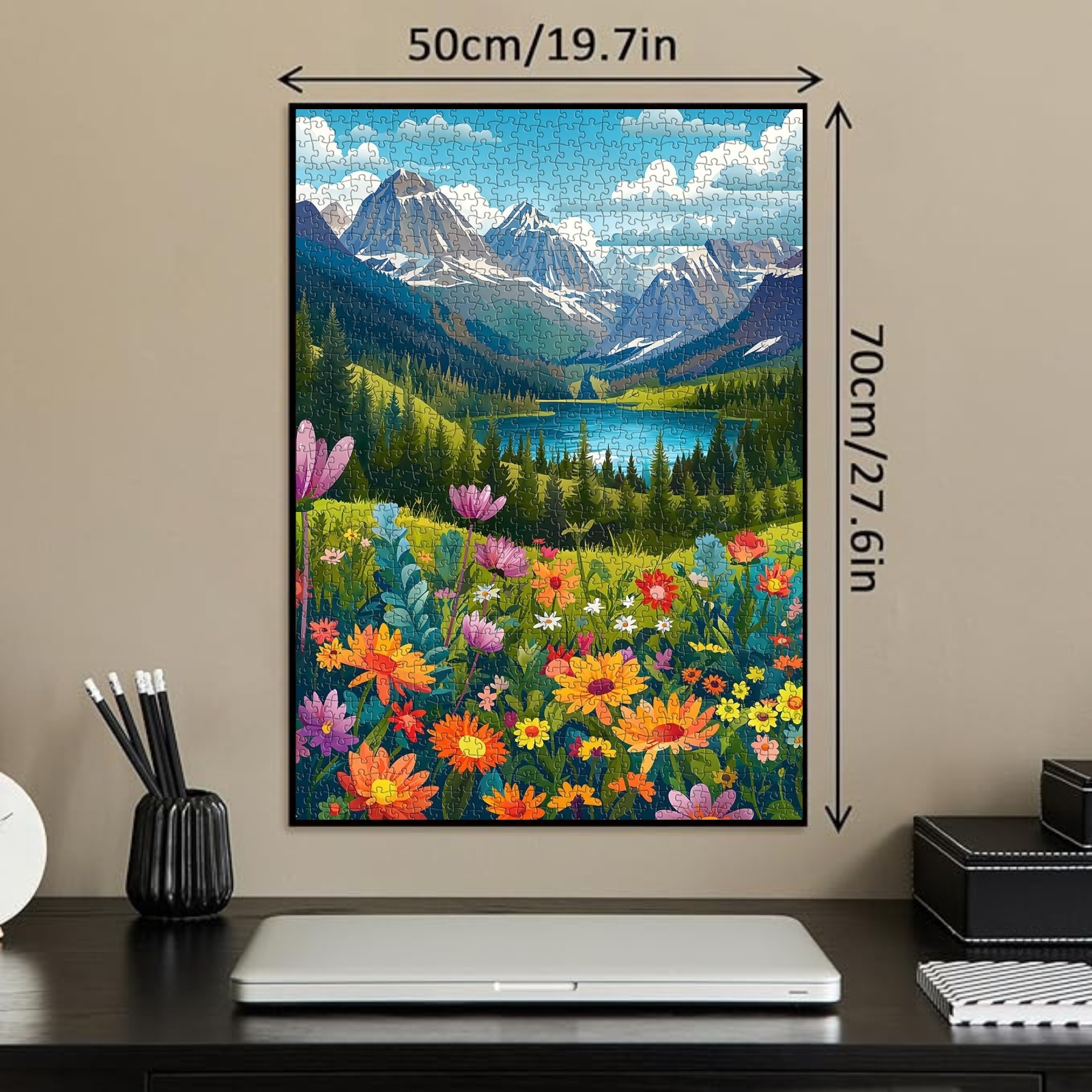 Blooming Mountain Meadow 1000 Piece Jigsaw Puzzle