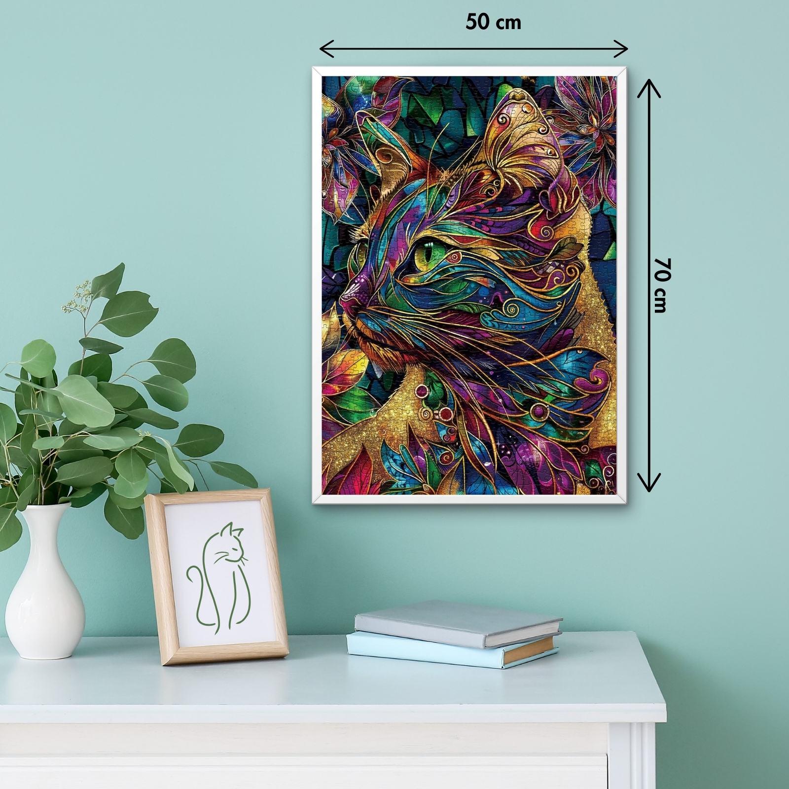 Colorful Cat 1000 Piece Jigsaw Puzzle for Adults