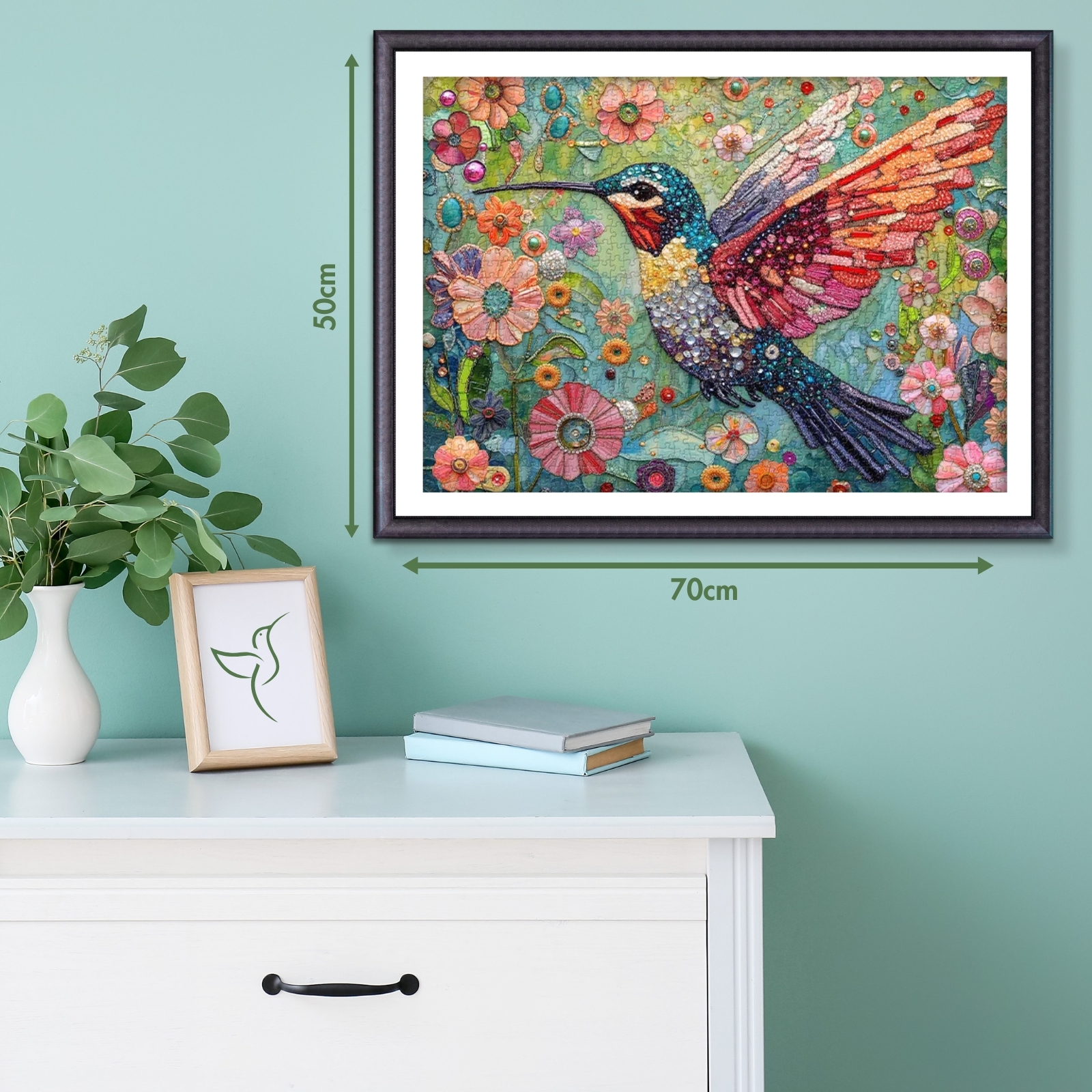 Flower & Hummingbird 1000 Piece Jigsaw Puzzle for Adults