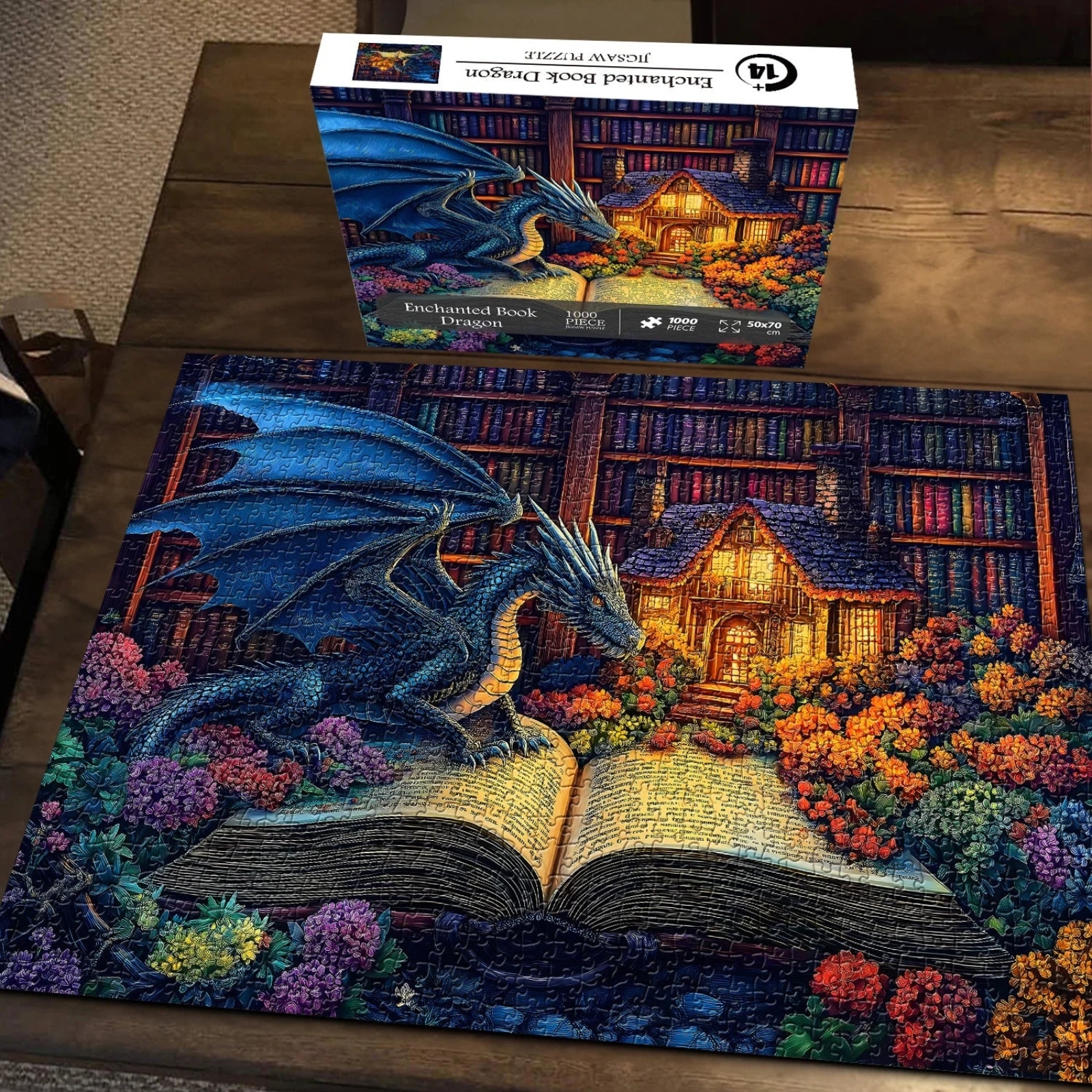 Enchanted Book Dragon 1000 Piece Jigsaw Puzzle for Adults