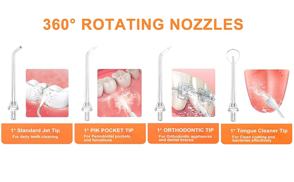 Replacement Tips for Bitvae C6 Water Flosser for Various Needs