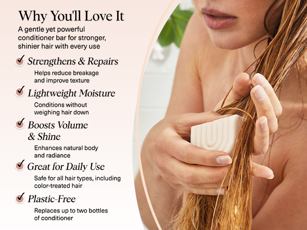 Kitsch Rice Water Conditioner Bar For Hair Growth