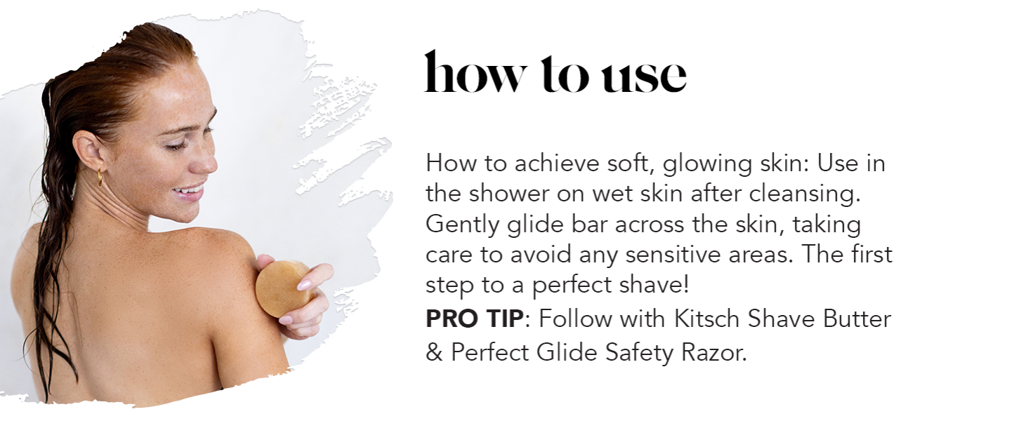 Kitsch Exfoliating Sugar Scrub for Body &ndash; All Natural Body Scrub Bar Soap for Smooth, Hydrated & Glowing Skin - Vegan Soap Bar Exfoliator for Men and Women - Made in the USA - 113g