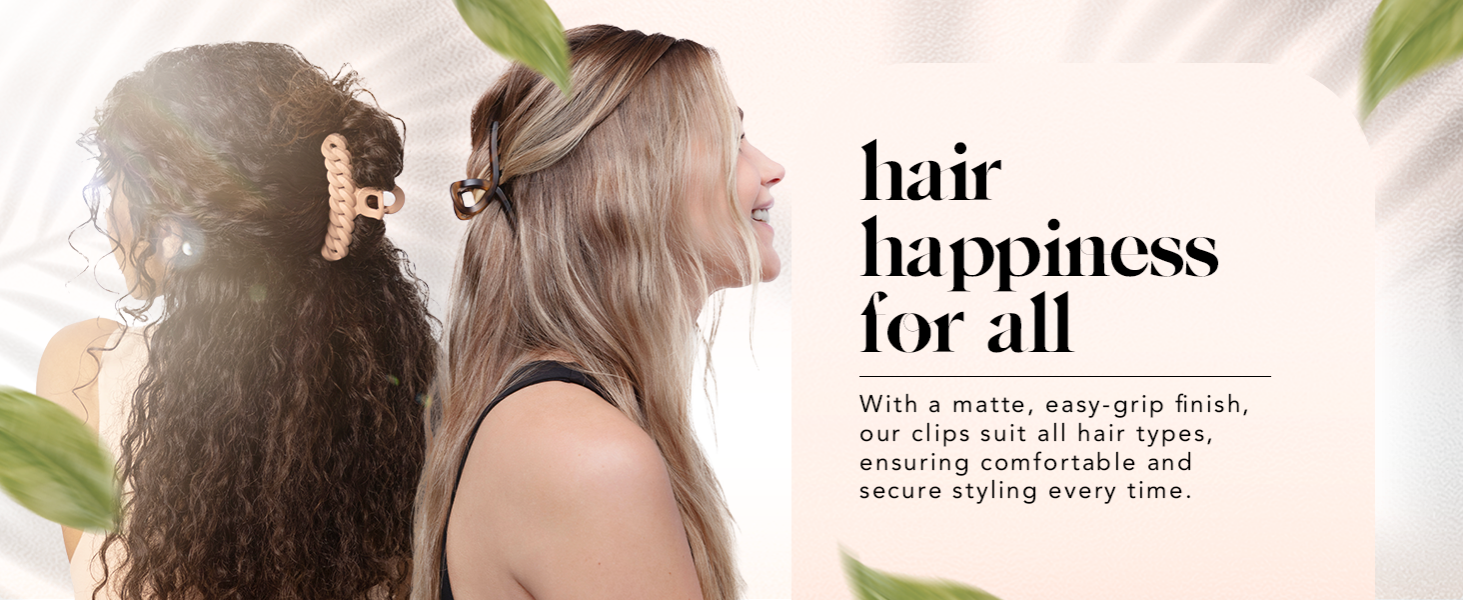 Kitsch Medium Hair Clips for Women, Strong Hold, Recycled Plastic Claw Clips for Thick Hair | Great for Updo, Half Up Hairstyle | Ideal Gifts for Women - 2pcs, Black and Tort