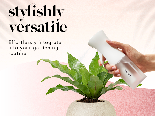 Kitsch Continuous Spray Bottle for Hair &ndash; Fine Mist Water Mister & Water Spray Bottle &ndash; Recycled Hair Spray Bottle &ndash; Spray Bottles for Cleaning, Styling, Plants & More &ndash; White, 150ml