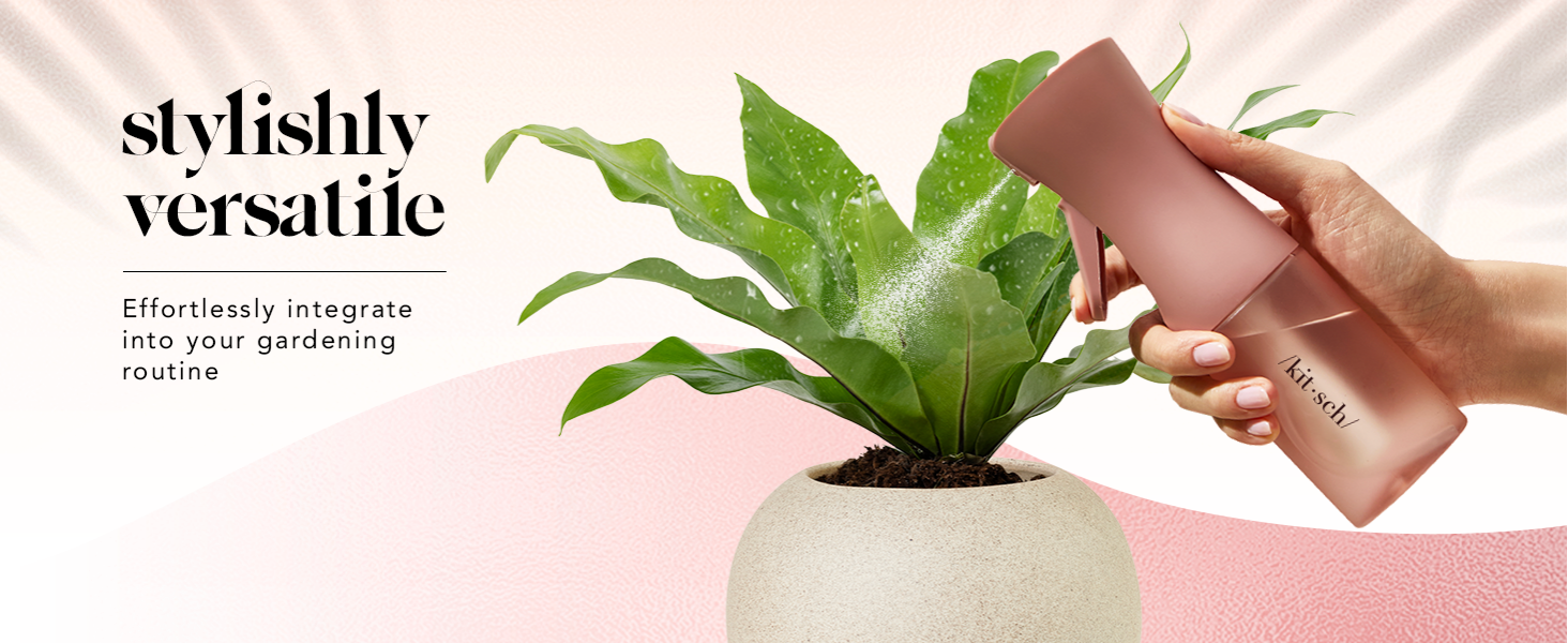 Kitsch Continuous Spray Bottle for Hair – Fine Mist Water Mister & Water Spray Bottle – Recycled Hair Spray Bottle – Spray Bottles for Cleaning, Styling, Plants & More – Terracotta, 150ml