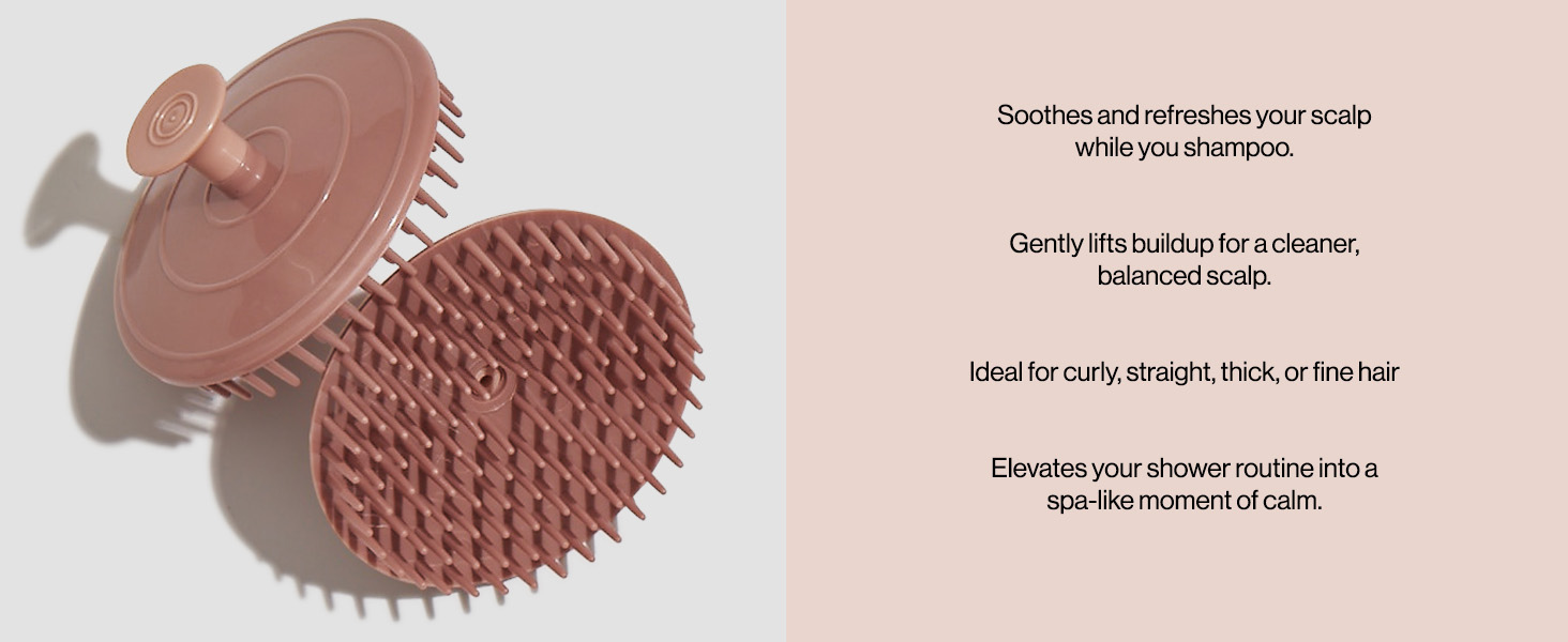 Kitsch Scalp Massager for Hair Care - Scalp Scrubber, Shampoo Brush & Exfoliator for Scalps- Hair Scrubber for Relaxing Bath - Terracotta