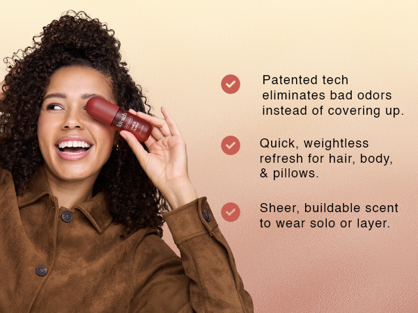 Kitsch Hair Perfume for Women - Tula Rose | Clean, Deodorizing & Patented Odor-Eliminating Technology Hair Spray & Body Mist - Freshen Hair, Body & Pillows - Floral Vanilla Scent &ndash; 50mL