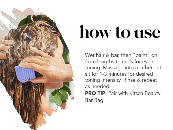 Kitsch Toning Purple Shampoo For Blondes & Color Treated Hair - Shampoo Bar For Women and Men - Biotin Shampoo for Strengthening & Neutralizing Brassy Tones - Vegan, Silicone & Sulfate Free