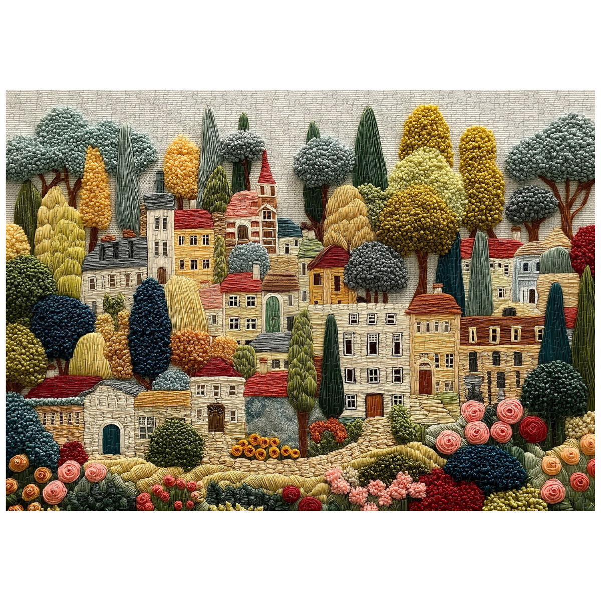 Embroidery Village Jigsaw Puzzle 1000 Pieces
