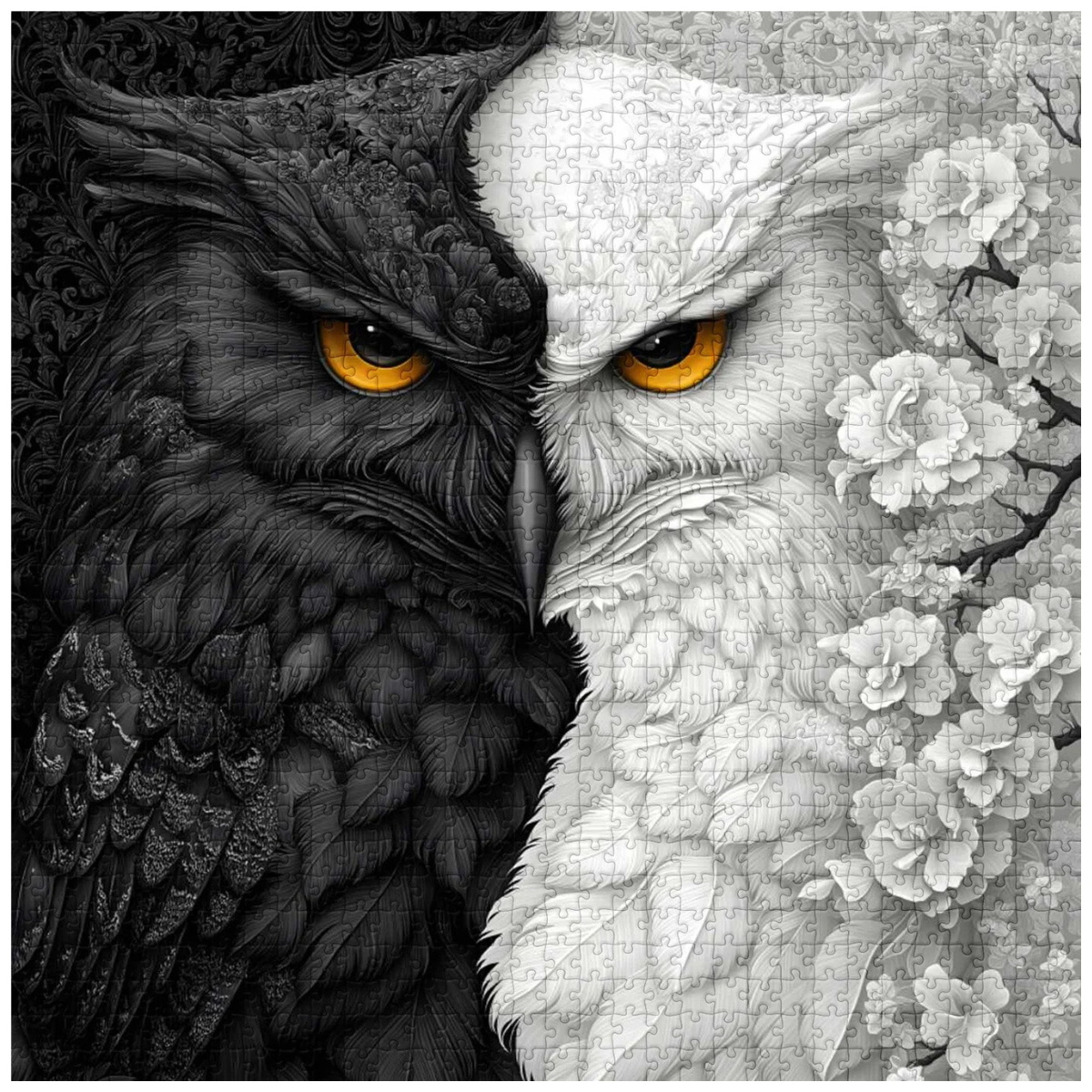 Yin Yang Owl Jigsaw Puzzle 1000 Pieces