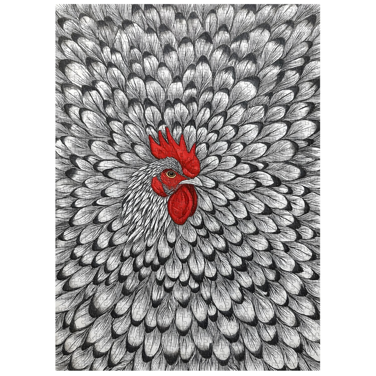 Ink Rooster Jigsaw Puzzle 1000 Pieces