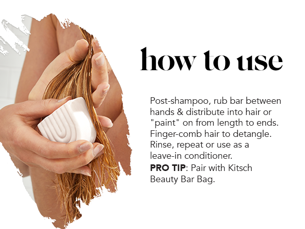 Kitsch Ultra Sensitive 2-in-1 Conditioner Bar & Shaving Soap | Moisturizing & Anti-Irritation Bar Soap for Sensitive Scalp & Skin - 5 Ingredients Only, Scent Free Hair Care & Body Care