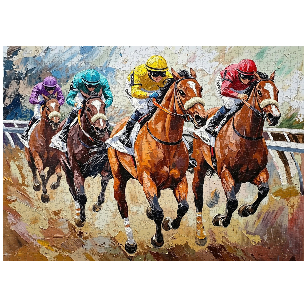 Race Horses Art Jigsaw Puzzle 1000 Pieces