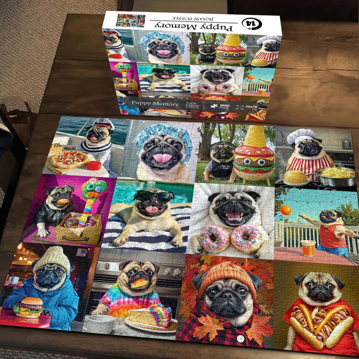 Puppy Memory Jigsaw Puzzle 1000 Pieces
