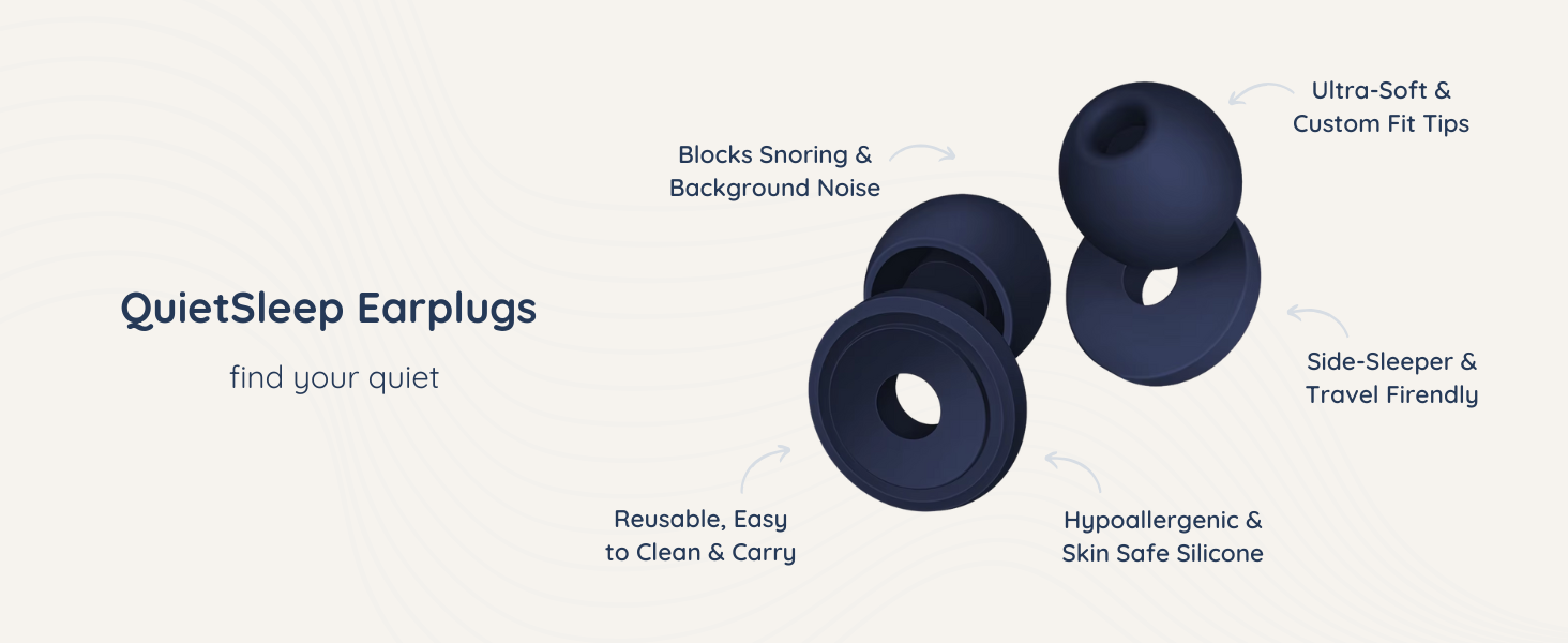 Zulfees QuietSleep Earplugs for Sleeping