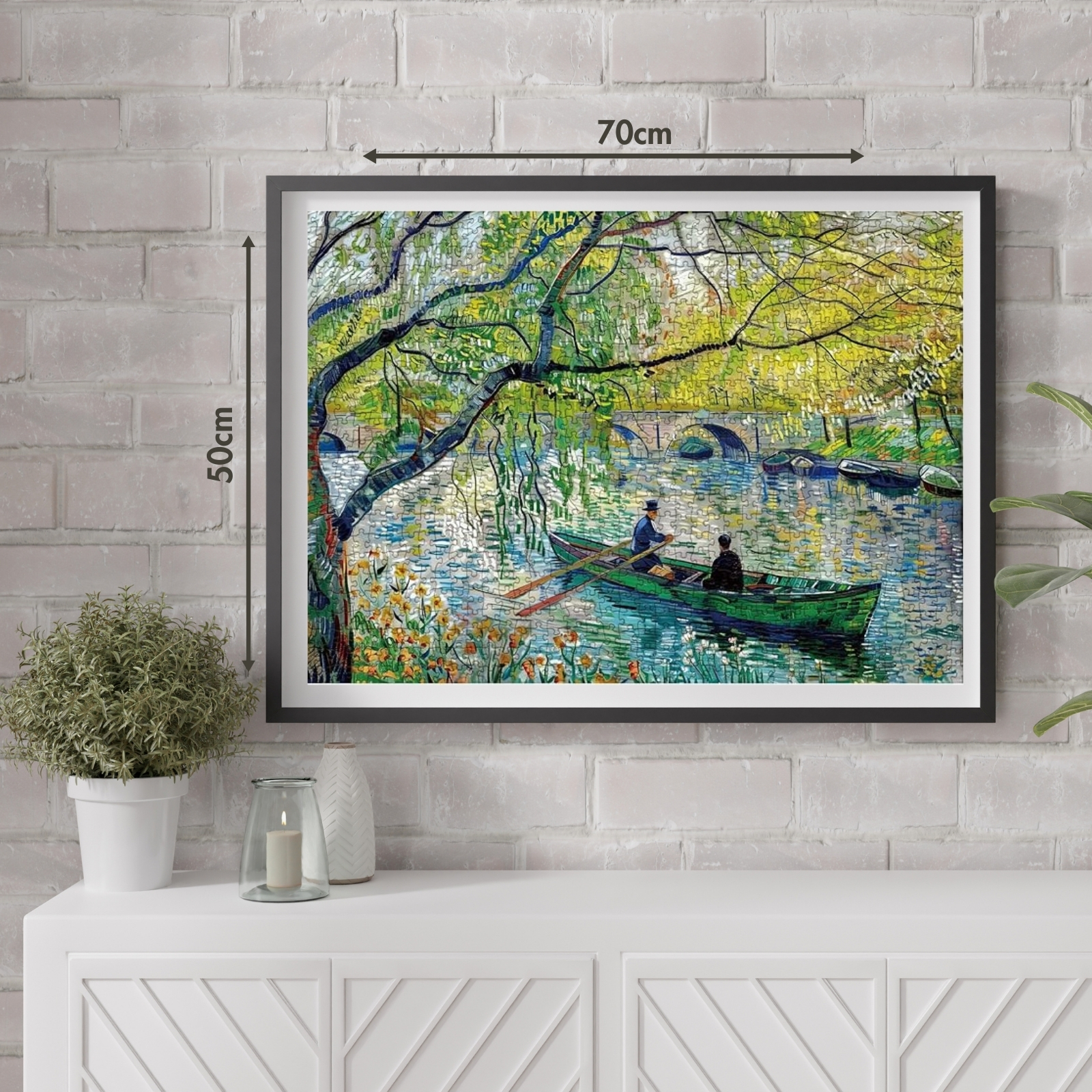 Spring Lake Tour 1000 Piece Jigsaw Puzzle Completed and Framed
