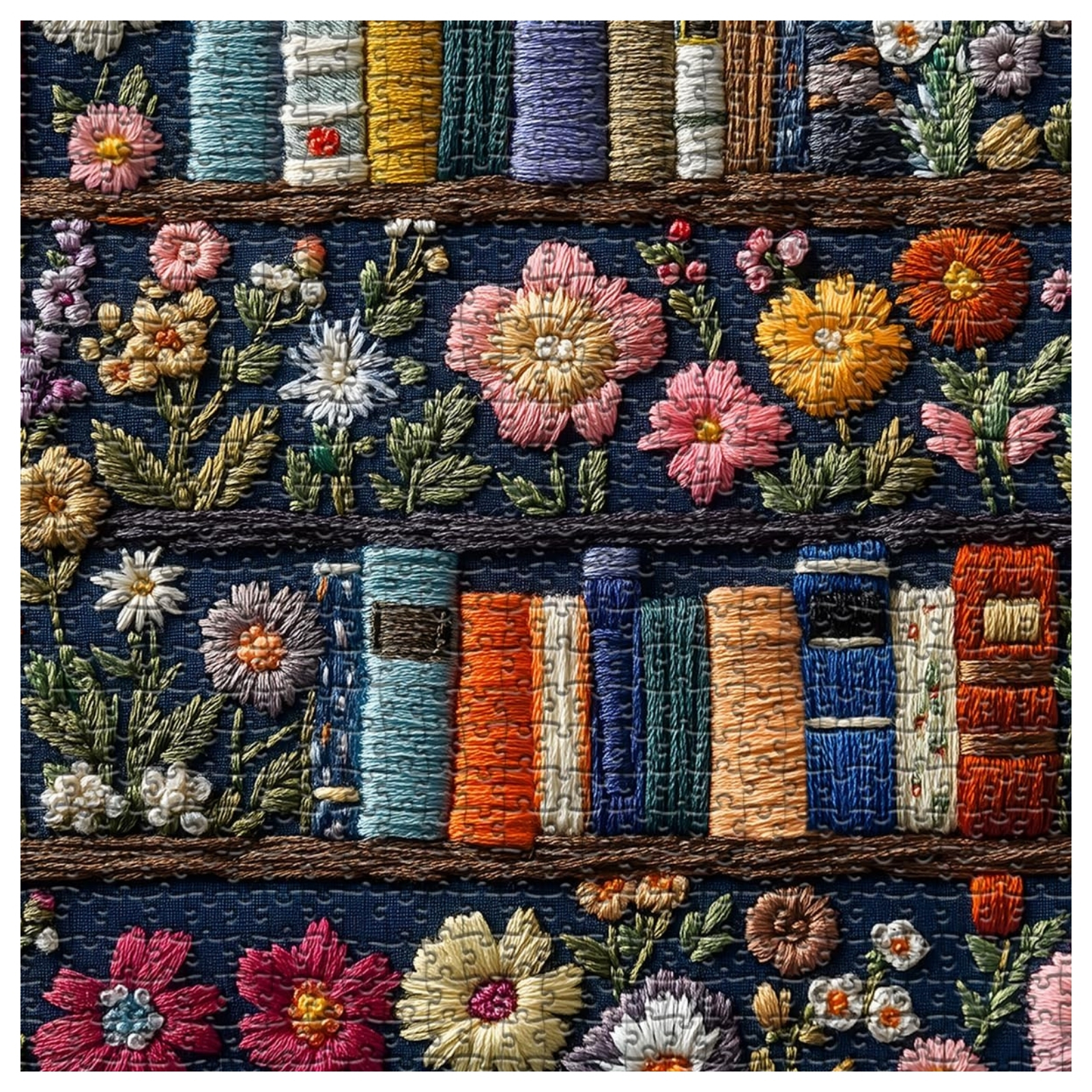 Flowers and Books 1000 Piece Jigsaw Puzzle for Adults