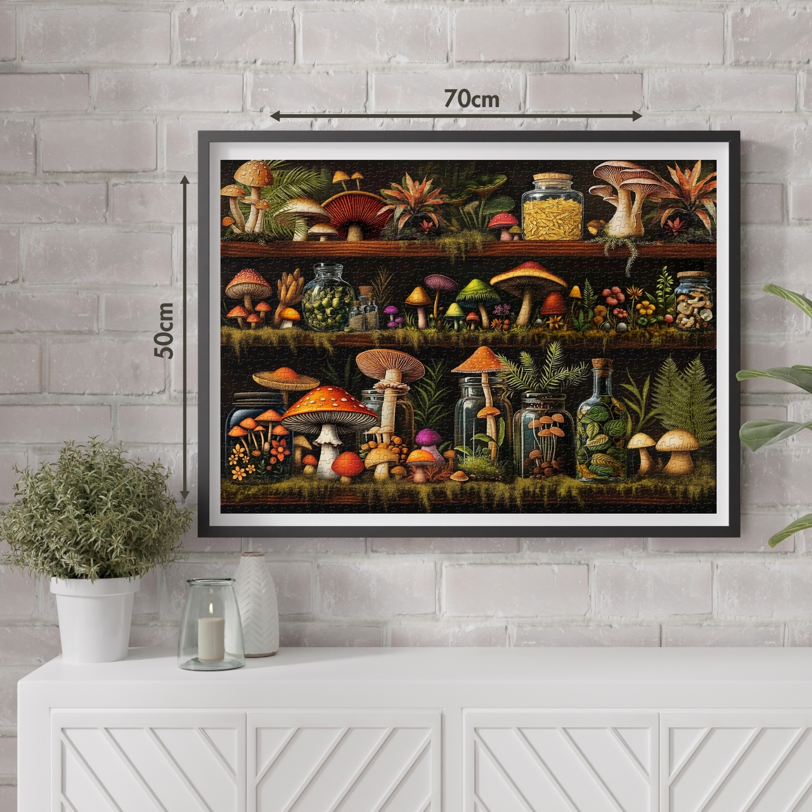 Mushroom Bookshelf 1000 Piece Jigsaw Puzzle