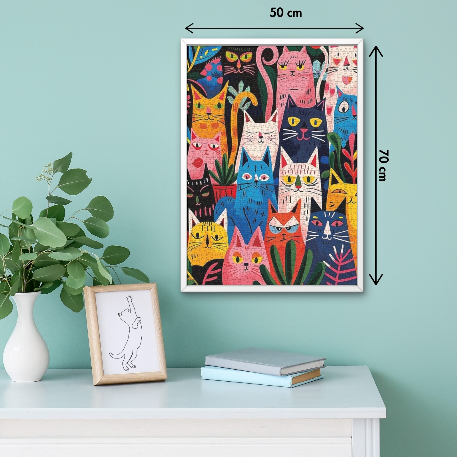 Color Whiskers 1000 Piece Jigsaw Puzzle for Adults - Size: 70x50cm