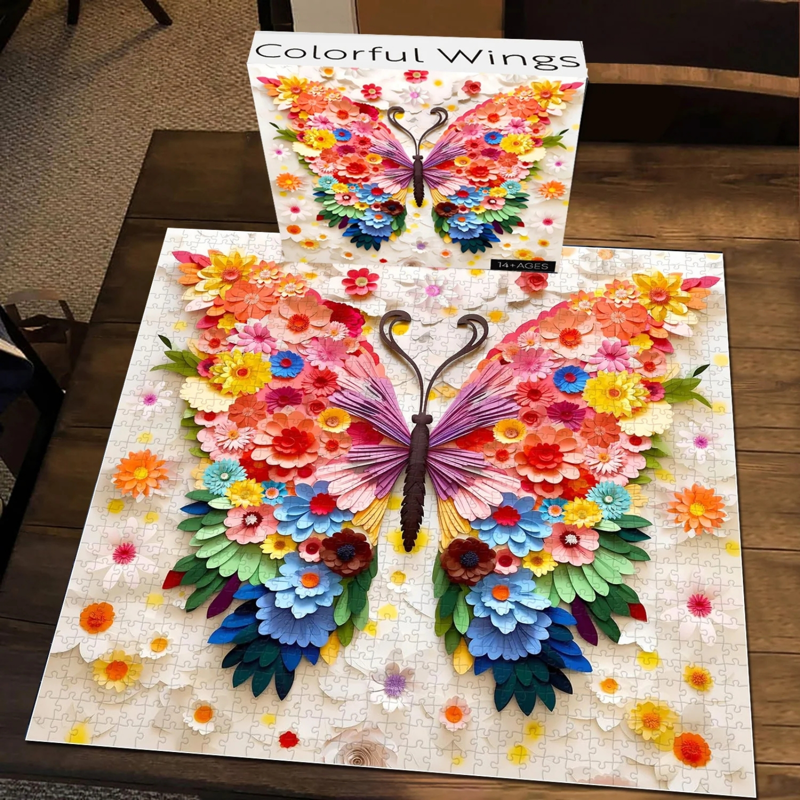 Colorful Wings 1000 Piece Jigsaw Puzzle for Adults