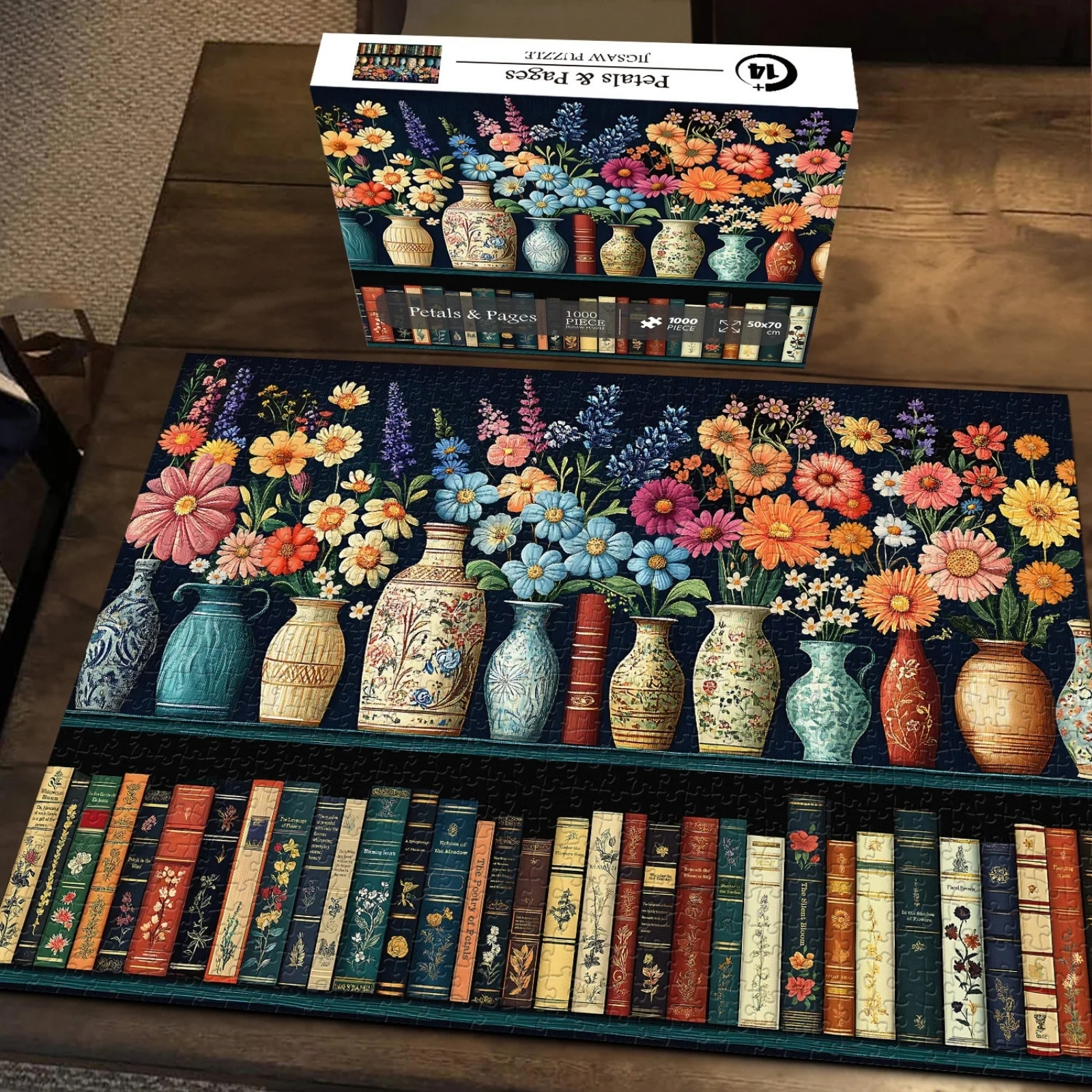Petals & Pages 1000 Piece Jigsaw Puzzle for Adults