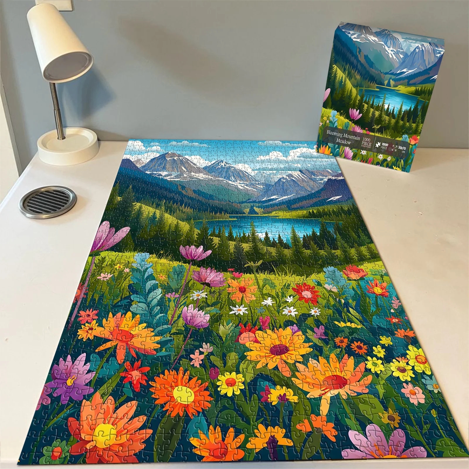 Blooming Mountain Meadow 1000 Piece Jigsaw Puzzle