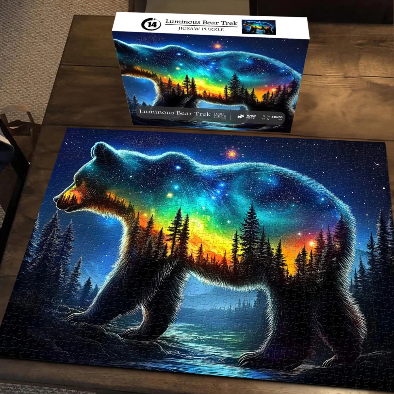 Luminous Bear Trek 1000 Piece Jigsaw Puzzle for Adults