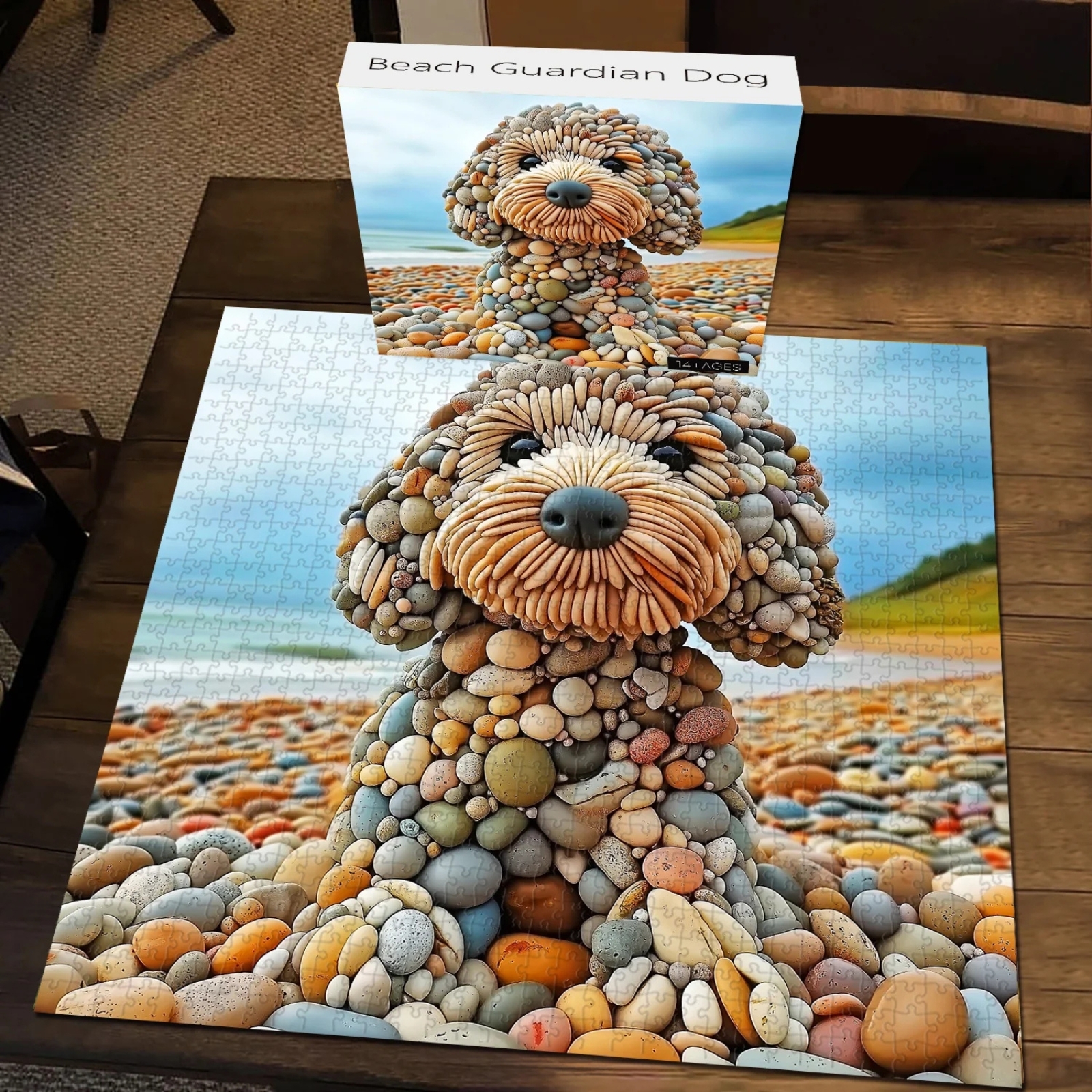 Beach Guardian Dog 1000 Piece Jigsaw Puzzle for Adults