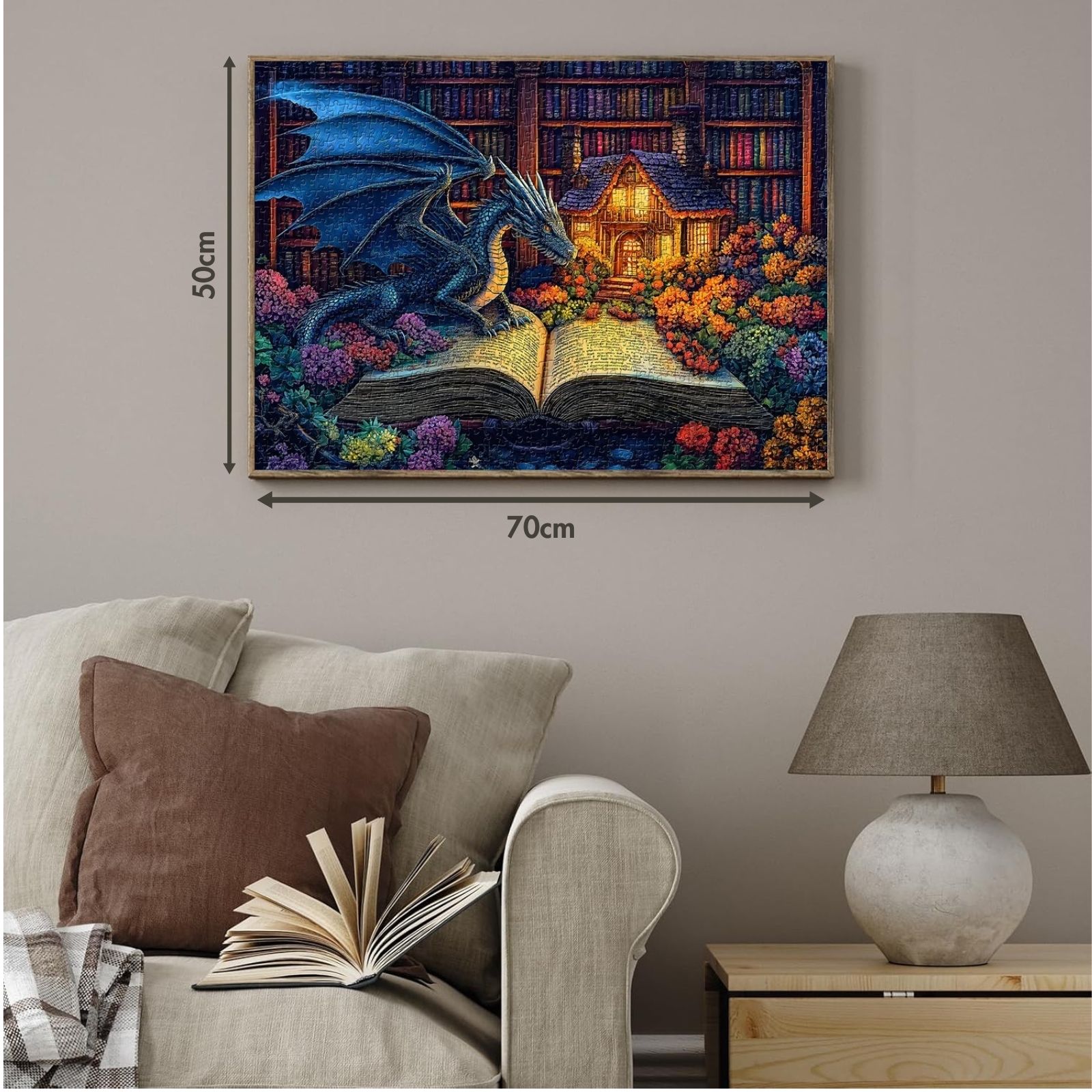 Enchanted Book Dragon 1000 Piece Jigsaw Puzzle for Adults
