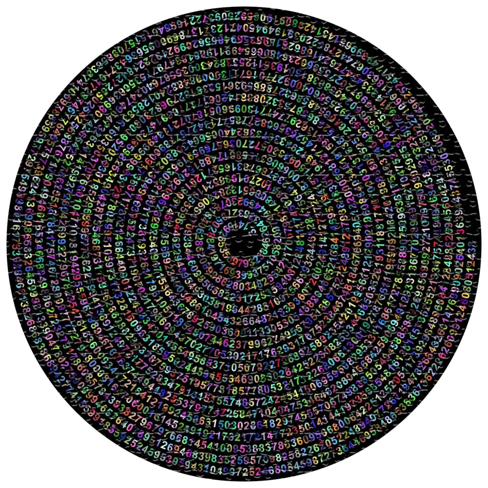 Rainbow Pi Round Crazy Difficult 1000 Piece Jigsaw Puzzle for Adults