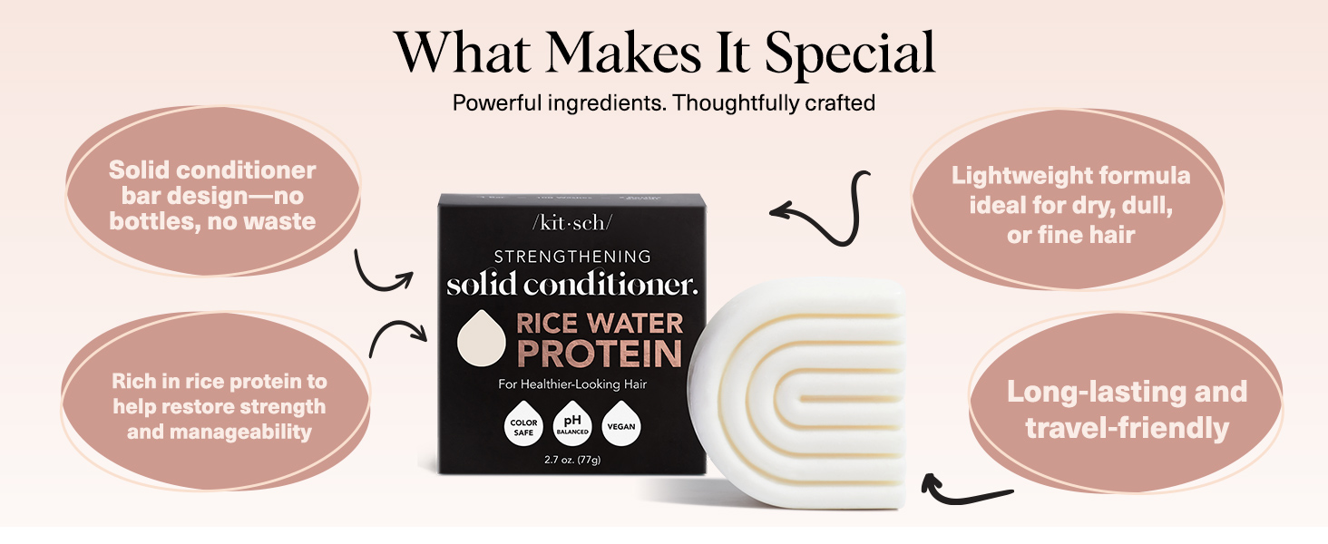 Kitsch Rice Water Conditioner Bar For Hair Growth