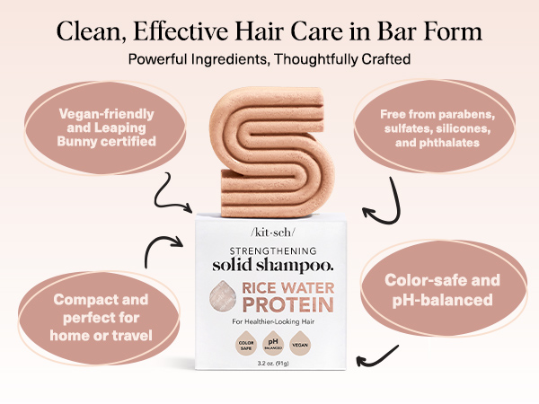 Kitsch Rice Water Shampoo Bar For Hair Growth