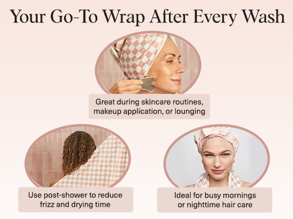 Kitsch XL Microfiber Hair Towel Wrap for Women - Microfiber Towel, Super Absorbent, Quick Dry, Anti-Frizz - for Long & Short Hairs, Turbans for Women
