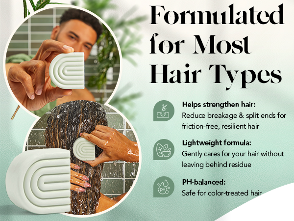 Kitsch Rosemary & Biotin Volumizing Hair Conditioner Bar for Hair Growth & Thickening &ndash; Hydrating & Cleansing Hair Conditioner for Women & Men - Paraben, Silicone & Sulfate Free 77g