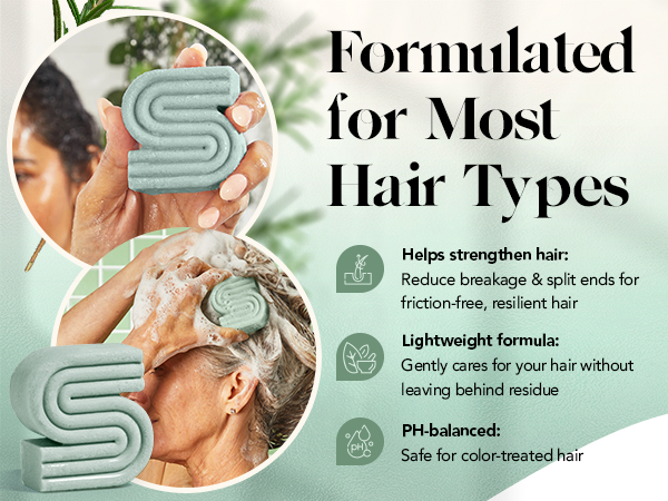 Kitsch Rosemary & Biotin Shampoo Bar - For Hair Growth, Strengthening, Thickening & Volumizing Shampoo for Women and Men - Free of Parabens, Sulfates & Silicones 91g