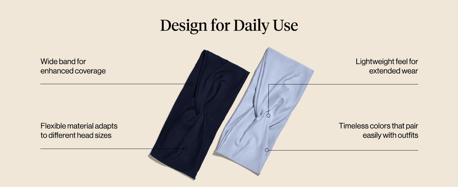 Kitsch Wide Headbands for Women Non Slip - Running Headbands for Girls, Ideal for Working Out, Yoga, Gym, or Lounging | Stretchy Head Bands | Fashion Hair Accessories - Garden Bouquet, 2pcs